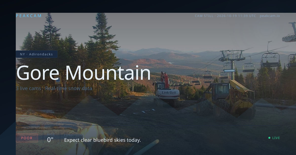 Gore Mountain Live Webcams — Snow Report & Ski Conditions | PeakCam